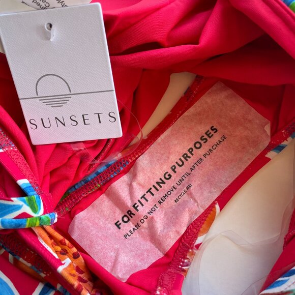 One Piece Swimsuit One Shoulder Sunsets Tiger Lily Ginger MEDIUM - Picture 8 of 9